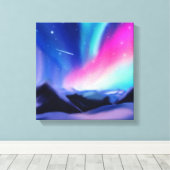 Eine Million Aurora Träume Leinwanddruck (Insitu (Holzboden))
