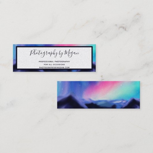 Eine Million Aurora Träume Mini Visitenkarte (Vorne/Hinten)