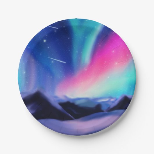 Eine Million Aurora Träume Pappteller (Vorderseite)