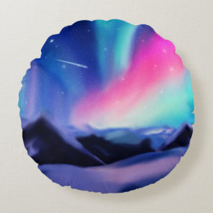 Eine Million Aurora Träume Rundkissen Rundes Kissen