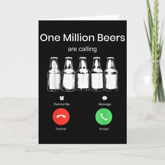 Eine Million Bier ruft Handy-Bildschirm-Bier D Karte (Vorderseite)