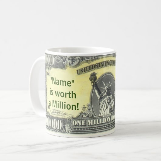Eine Million Dollar Kaffee Tasse Cup (Vorderseite Links)