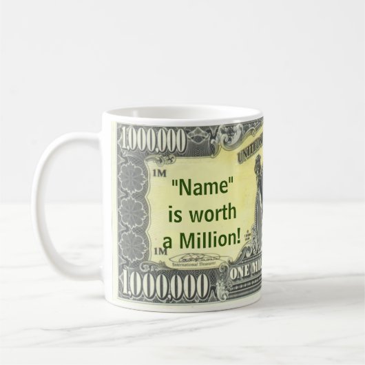 Eine Million Dollar Kaffee Tasse Cup (Links)