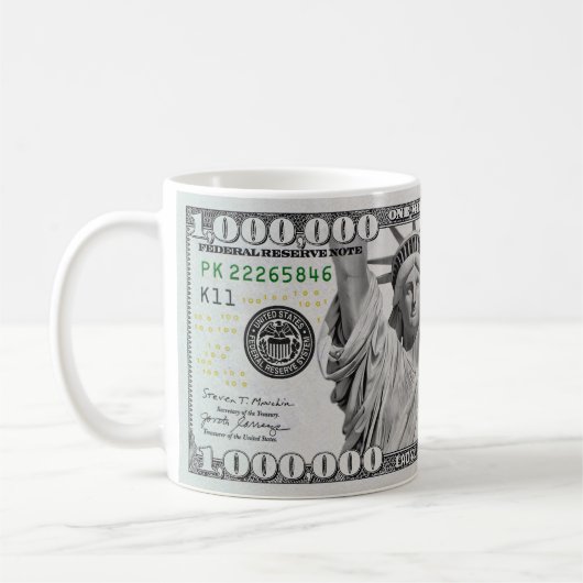 Eine Million-Dollar-Note Kaffeetasse (Links)