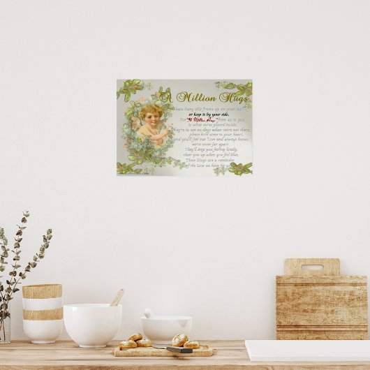 Eine Million Hugs Plural Verse Poster (Küche)