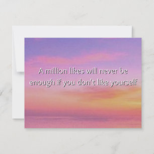 Eine Million mag Sunset Astethic Mini Feiertagskarte