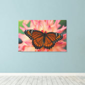 Eine Mimik des Monarchschmetterlings Leinwanddruck (Insitu (Holzboden))