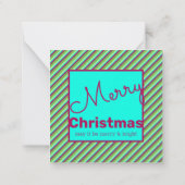 Eine Mini-Weihnachtskarte Mitteilungskarte (Rückseite)