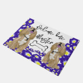 Eine Miniatur-Cocker spaniel Welcome Zuhause Fußmatte (Schrägansicht)