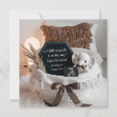 Eine minimale geschlechtsneutrale Schwangerschafts Einladung (Vorderseite)