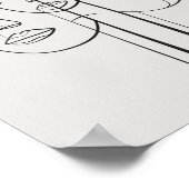 Eine Minimalistische Seite mit einer Linie Zeichne Poster (Ecke)