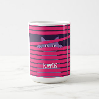 Eine minimalistische stilisierte Katze Kaffeetasse