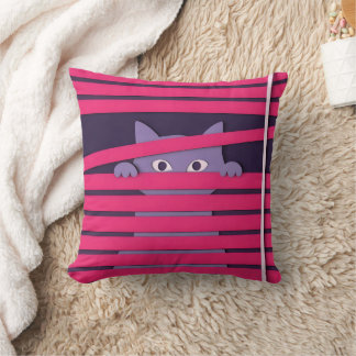Eine minimalistische stilisierte Katze Kissen