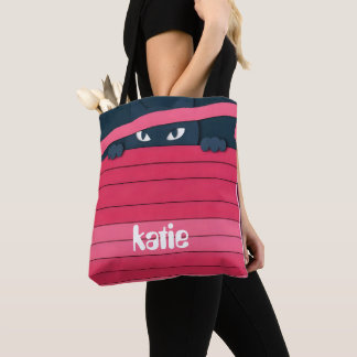 Eine minimalistische stilisierte Katze Tasche