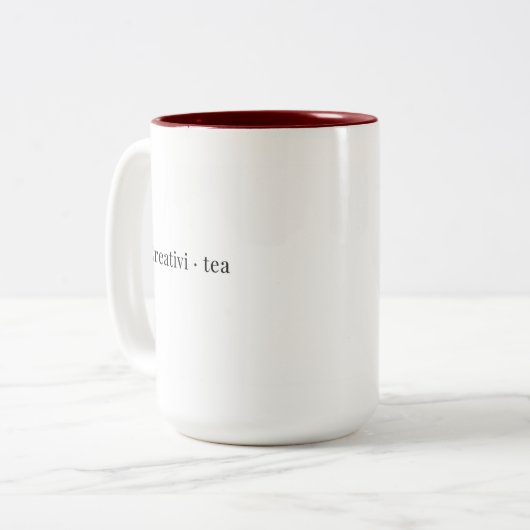 Eine Minimalistische Tee-Tasse Zweifarbige Tasse (Vorderseite Links)