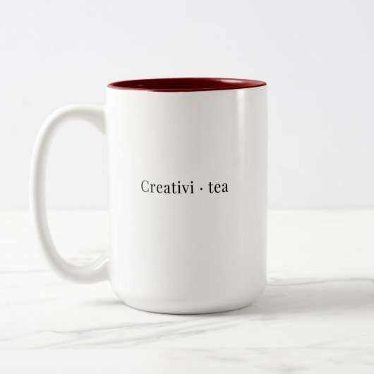 Eine Minimalistische Tee-Tasse Zweifarbige Tasse (Links)