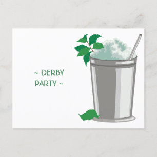 EINE MINTE JULEP DERBY-PARTY EINLADUNG POSTKARTE