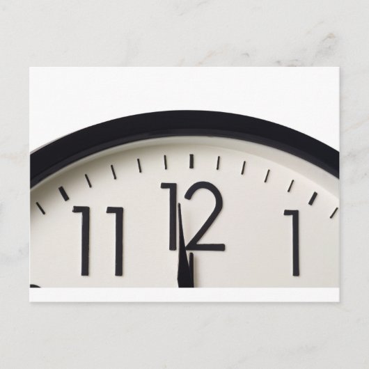 Eine Minute bis Mitternacht Postkarte (Vorderseite)
