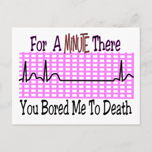 Eine Minute lang HABE ICH TOD GEBOTEN Postkarte (Vorderseite)