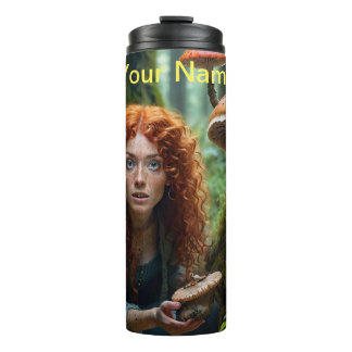 Eine Mischlinge aus der Halflage mit Curly Red Hai Thermosbecher