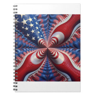 Eine Mischung aus amerikanischer Flagge und Frakta Notizblock