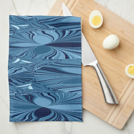 Eine Mischung aus Blau Geschirrtuch (Viertel Falte)