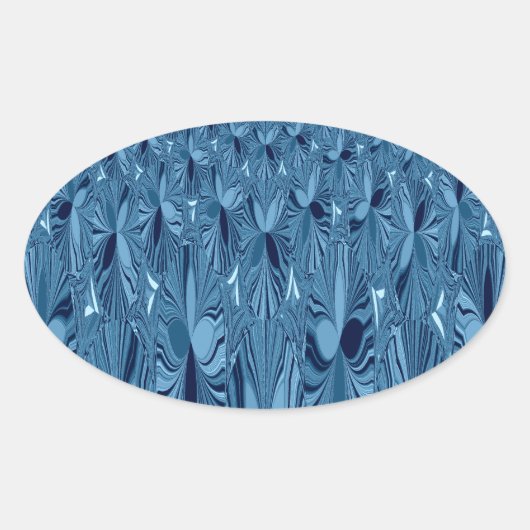Eine Mischung aus Blau Ovaler Aufkleber (Vorderseite)