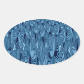 Eine Mischung aus Blau Ovaler Aufkleber (Vorderseite)