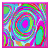 Eine Mischung aus farbenfrohen Mustern Kunst Poster (Vorderseite)