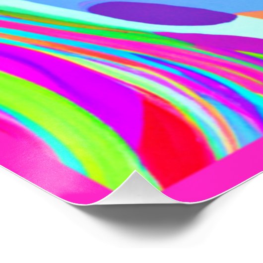 Eine Mischung aus farbenfrohen Mustern Kunst Poster (Ecke)