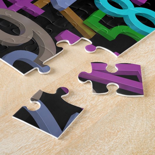 Eine Mischung aus farbenfrohen Nummernmustern Puzzle (Seite)