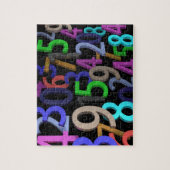 Eine Mischung aus farbenfrohen Nummernmustern Puzzle (Vertikal)