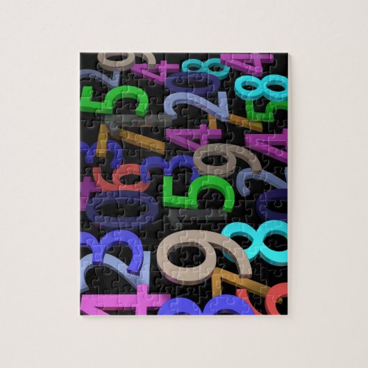 Eine Mischung aus farbenfrohen Nummernmustern Puzzle (Vertikal)