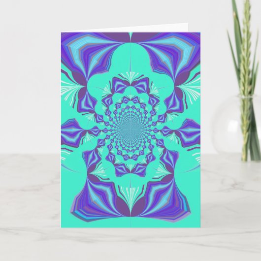 Eine Mischung aus Kaleidoskop und Mandala Art! Karte (Vorderseite)