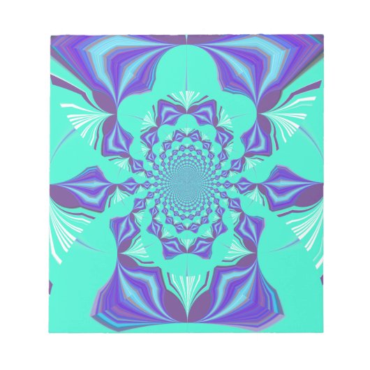 Eine Mischung aus Kaleidoskop und Mandala Art! Notizblock (Vorderseite)