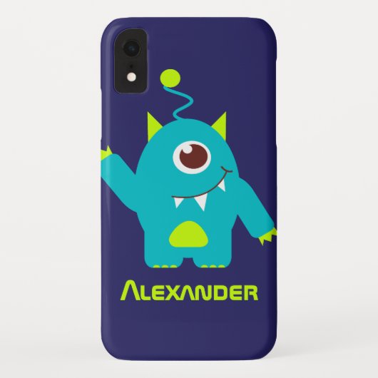Eine mit Augen Alien Kinder blauen grünen Namen Case-Mate iPhone Hülle (Rückseite)