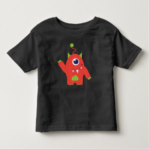 Eine mit Augen Alien Orange & Grün Kleinkinder T - Kleinkind T-shirt