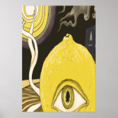 Eine mit Augen Lemon-Oberfläche | AI Art Poster (Vorne)