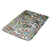 Eine Mit Augen schwarze Katze Badematte (Schrägansicht)