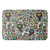 Eine Mit Augen schwarze Katze Badematte (Vorderseite)