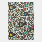 Eine Mit Augen schwarze Katze Küchentuch (Vertikal)