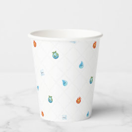 Eine mit den Elementen zum ersten Geburtstag Pappbecher