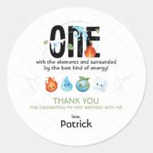 Eine mit den Elementen zum ersten Geburtstag