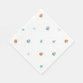 Eine mit den Elementen zum ersten Geburtstag Serviette (Ecke)