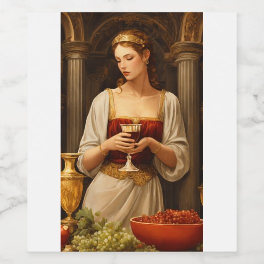 Eine mit Wein stehende Power Weinetikett (Einzelnes Label)