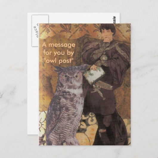Eine Mitteilung für Sie durch "Eulenposten " Postkarte (Vorne/Hinten)