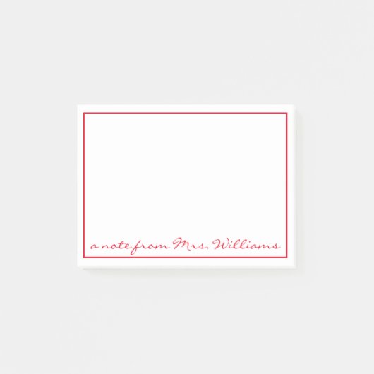 eine Mitteilung Post-it Klebezettel (Vorderseite)