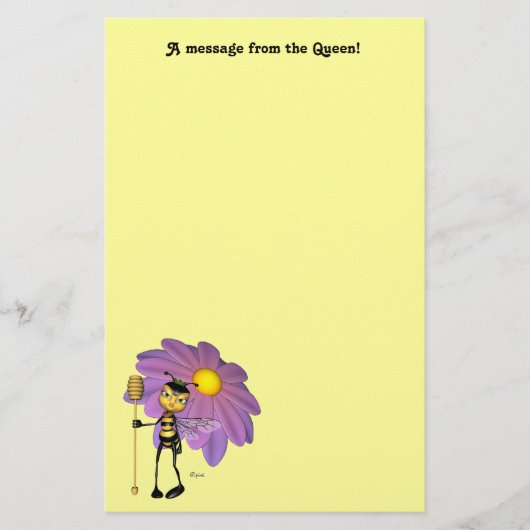 "Eine Mitteilung vom Königin-" - Briefpapier (Vorderseite)