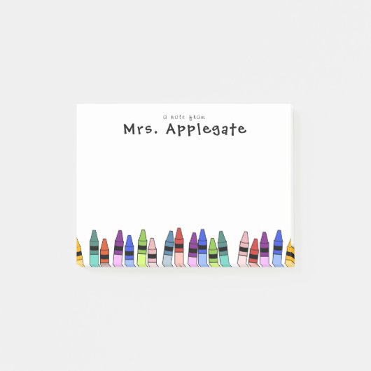 Eine Mitteilung von Lehrer Post-it Klebezettel (Vorderseite)