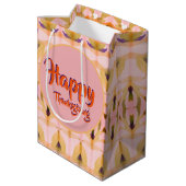Eine mittelgroße Extravagante Erntedank-Papiergesc Mittlere Geschenktüte (Rückseite Schrägansicht)